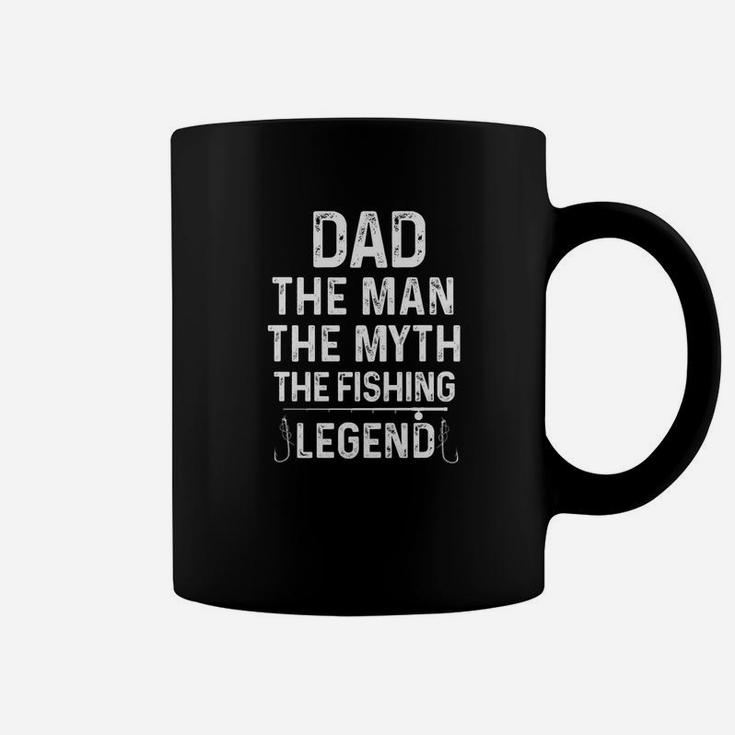 Mens Dad The Man The Myth The Fishing Legend Funny Fathers Day Premium Coffee Mug