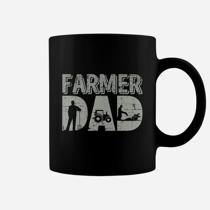 Mens Farmer Dad Shirt Farm Farming Fathers Day Gift Tractor Coffee Mug