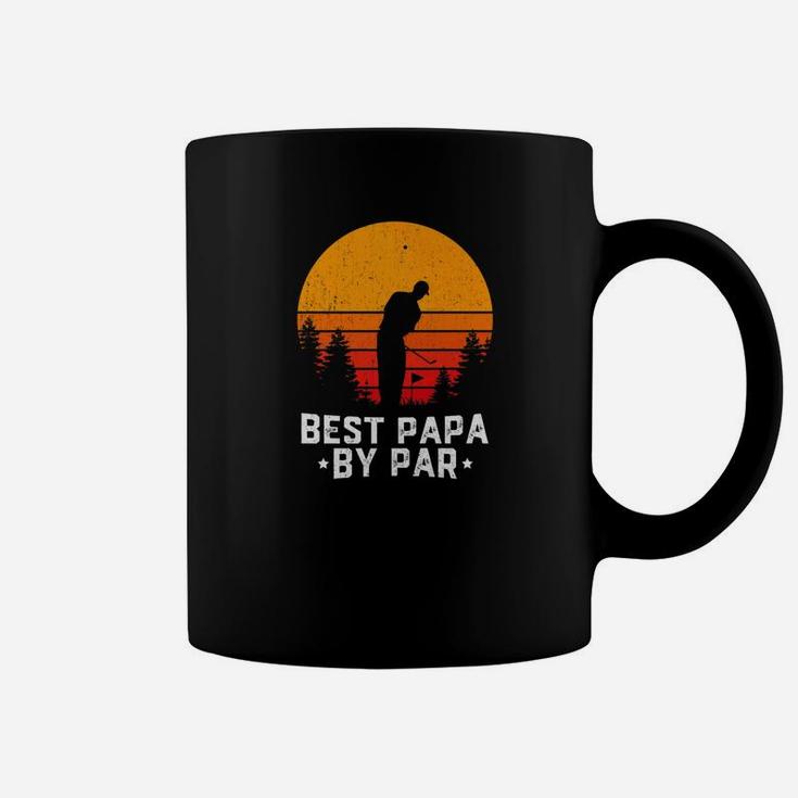 Mens Fathers Day Best Papa By Par Funny Golf Love Gift Coffee Mug
