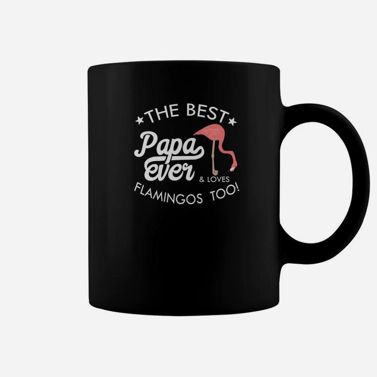 Mens Flamingo Gift Best Papa Ever Shirt Coffee Mug
