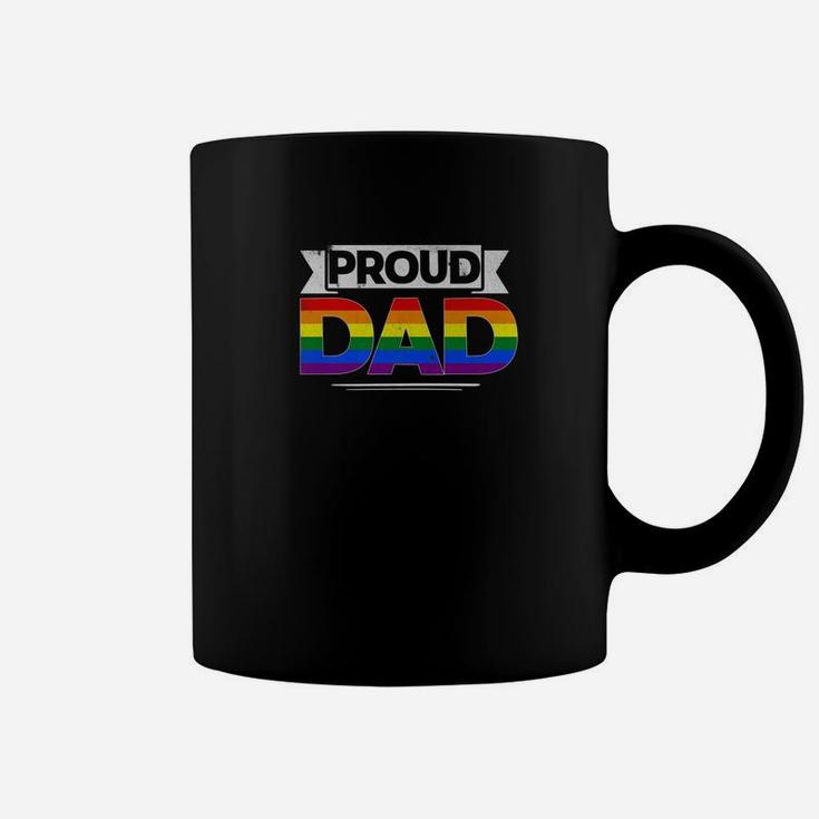 Mens Gay Pride Shirt Proud Dad Lgbt Parent Fathers Day Coffee Mug