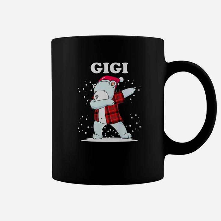 Mens Gigi Bear Matching Family Dabbing Bear Red Plaid Coffee Mug