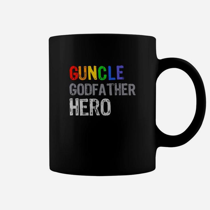 Mens Guncle Godfather Hero, dad birthday gifts Coffee Mug
