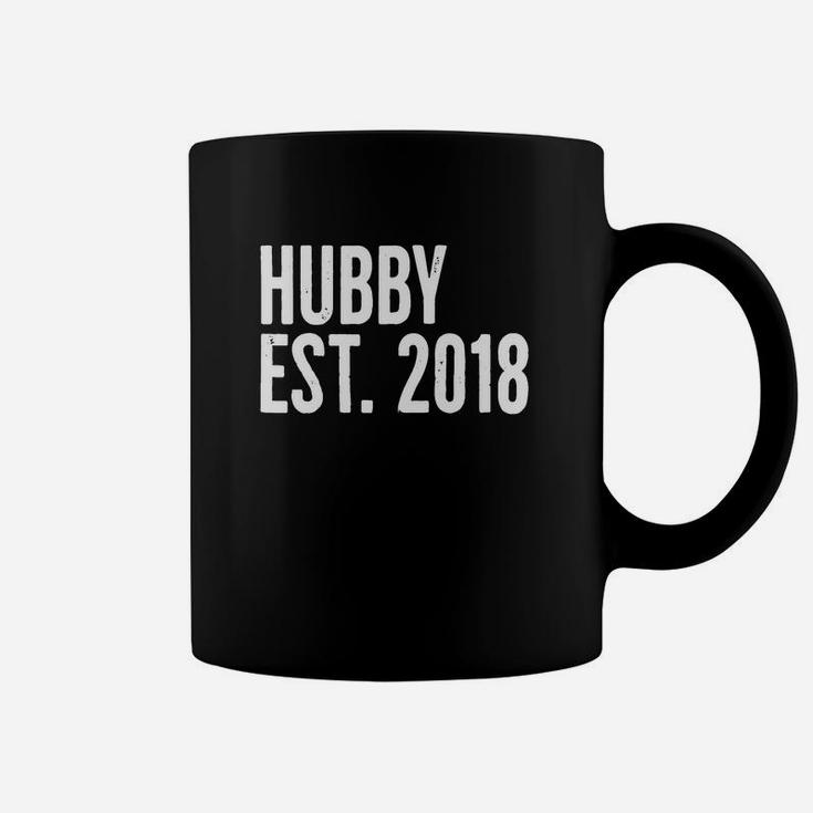 Mens Hubby Est 2018 T-shirt Husband Fiance Getting Married Coffee Mug