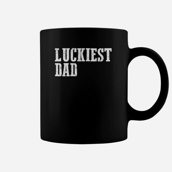 Mens Luckiest Dad St Patricks Day Funny Coffee Mug