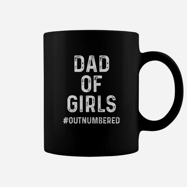 Mens Mens Father Day Gift Daughters Dad Of Girls Outnumbered Coffee Mug