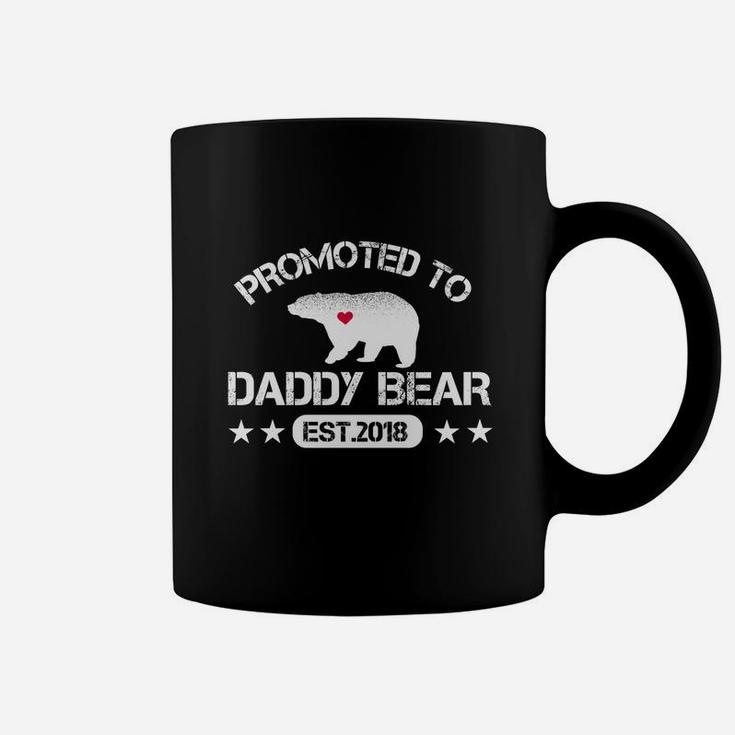Mens Mens Promoted To Daddy Bear Est 2018 New Dad Gift Coffee Mug