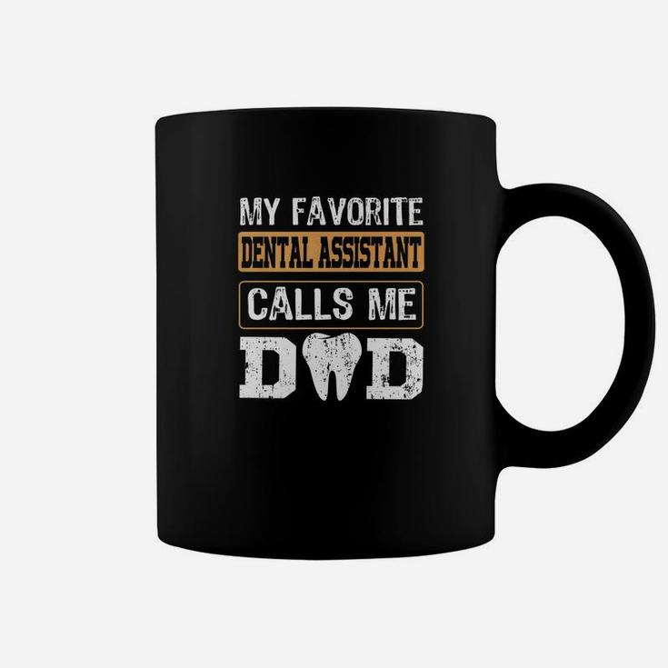 Mens My Favorite Dental Assistant Calls Me Dad Funny Gift Premium Coffee Mug