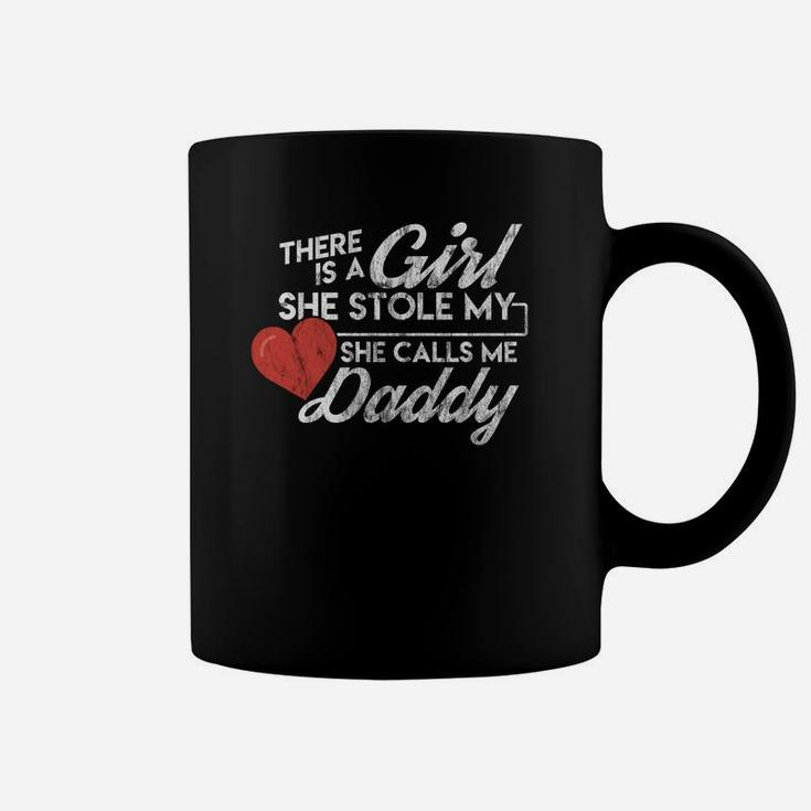 Mens New Dad Girl Stole My Heart Calls Me Daddy Coffee Mug