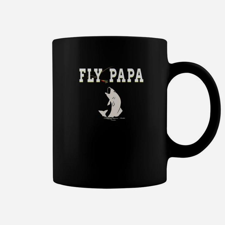 Mens Papa Shirt For Papas Who Fish Or Like Fishing Coffee Mug