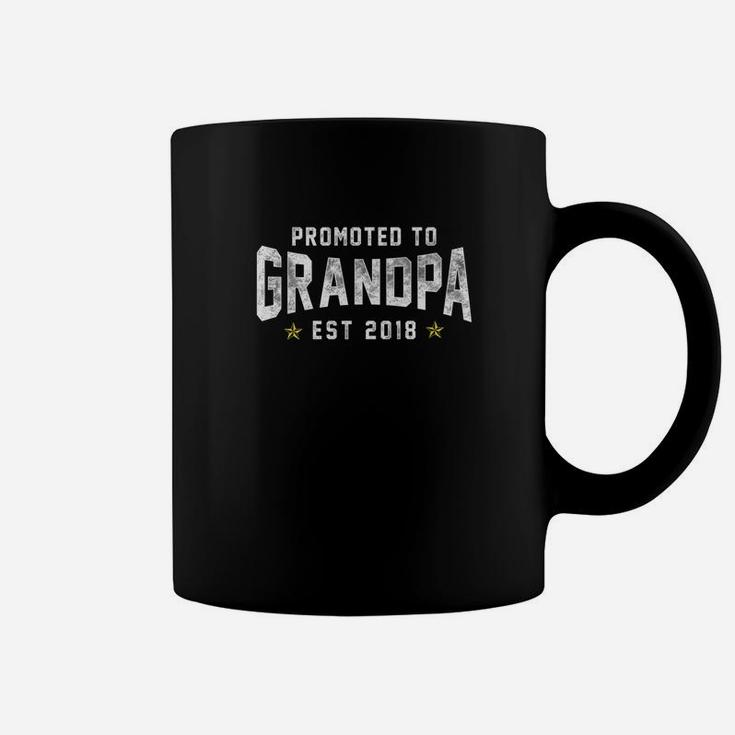 Mens Promoted To Grandpa Premium New Daddy Apparel Coffee Mug
