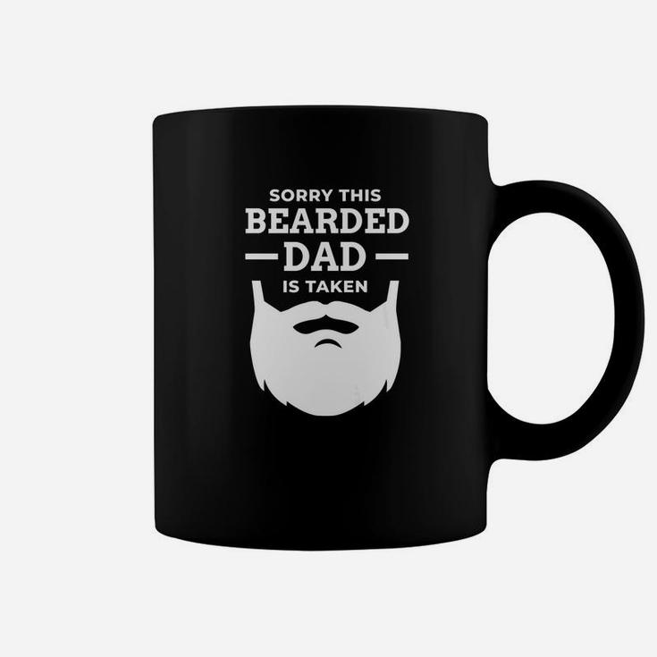 Mens Sorry This Bearded Dad Is Taken Funny Gift For Father Coffee Mug