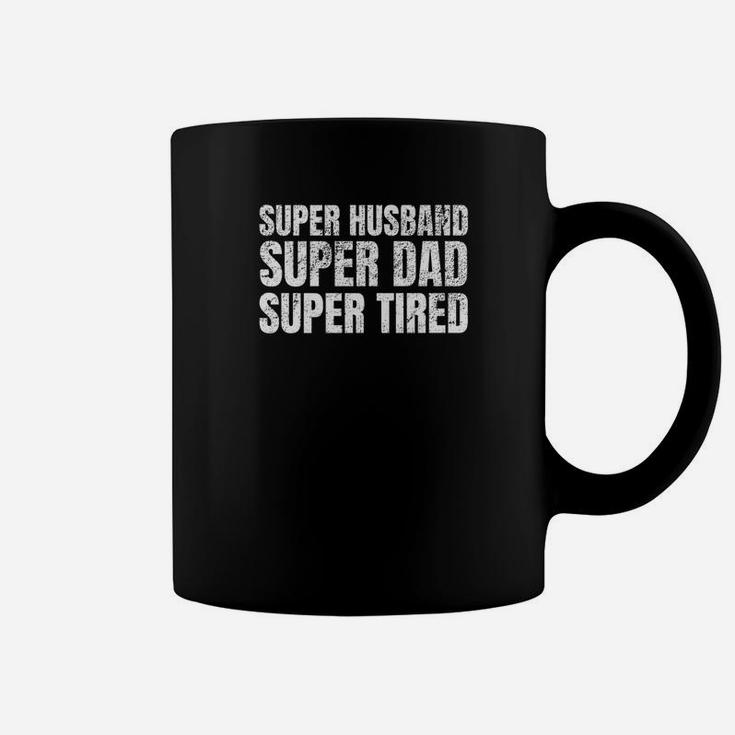 Mens Super Dad Shirt Tired Dad Funny Christmas Gifts For Dad Coffee Mug