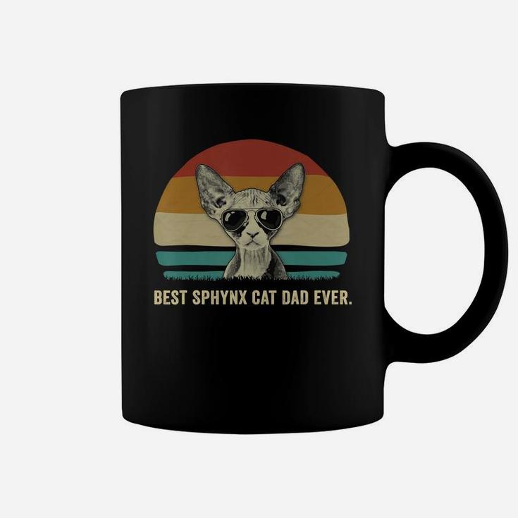Mens Vintage Best Sphynx Cat Dad Ever Shirts Funny Gift T-shirt Coffee Mug