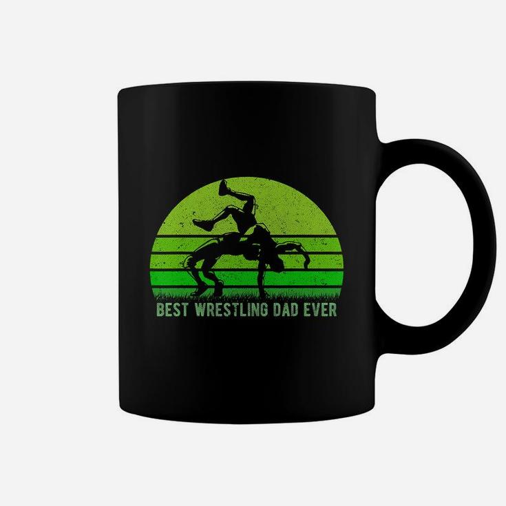 Mens Vintage Retro Best Wrestling Dad Ever Funny Father's Day Tee T-shirt Coffee Mug