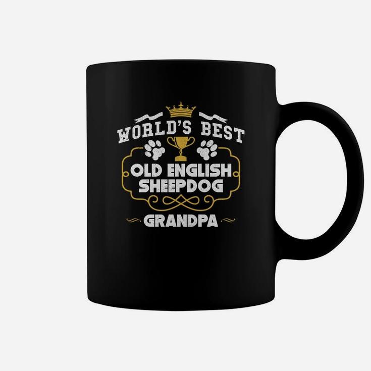Mens Worlds Best Old English Sheepdog Grandpa Granddog Coffee Mug