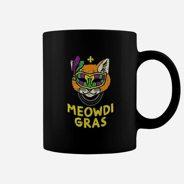 Meowdi Gras Cat Mardi Gras Coffee Mug