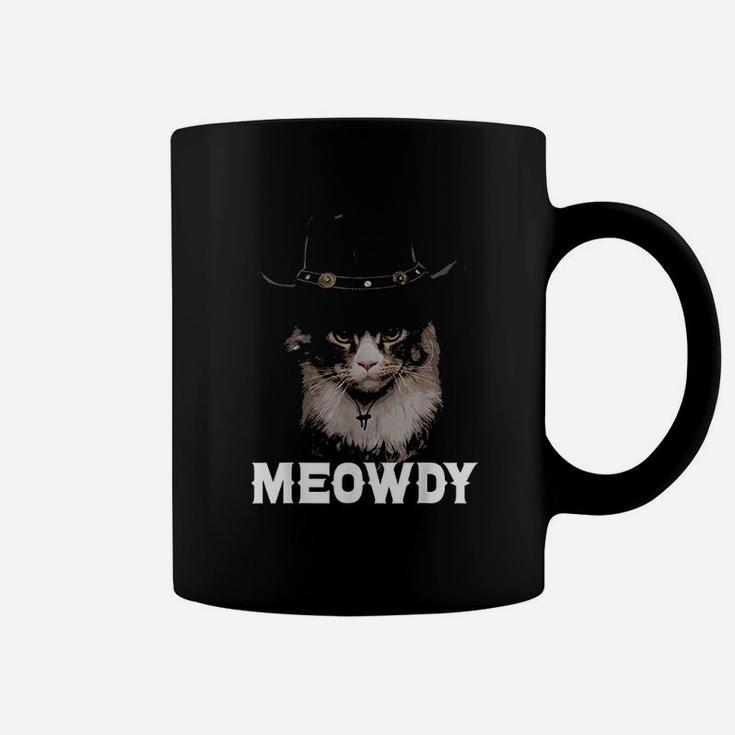 Meowdy Cowboy Cat Funny Western Cat In Cowboy Hat Coffee Mug
