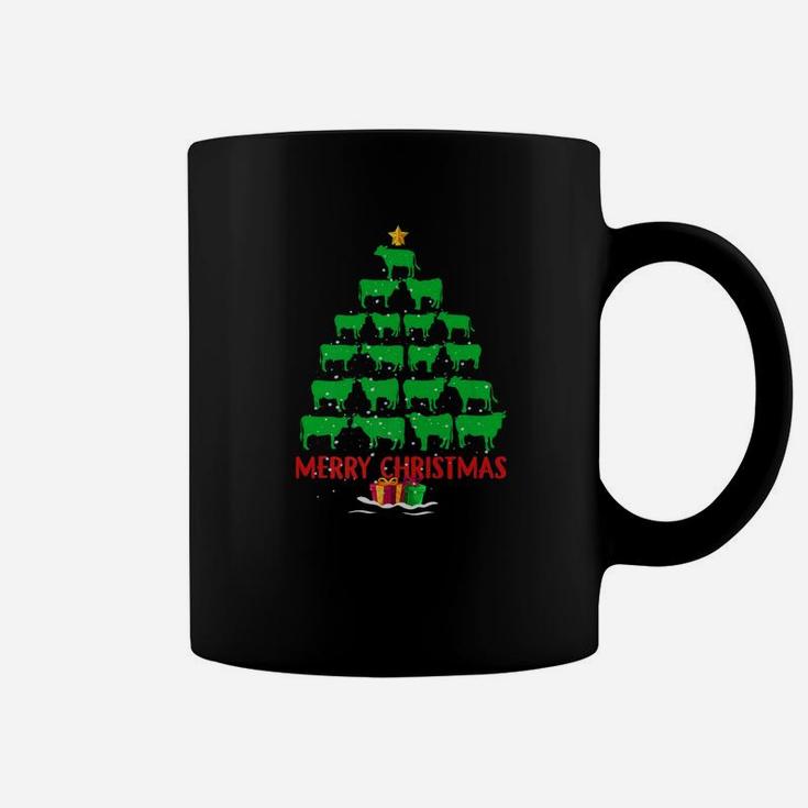 Merry Christmas Cows Tree Farmer Christmas Gifts Coffee Mug