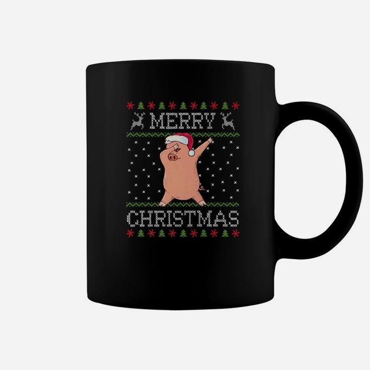 Merry Christmas Dabbing Pig Dab Girls Women Coffee Mug