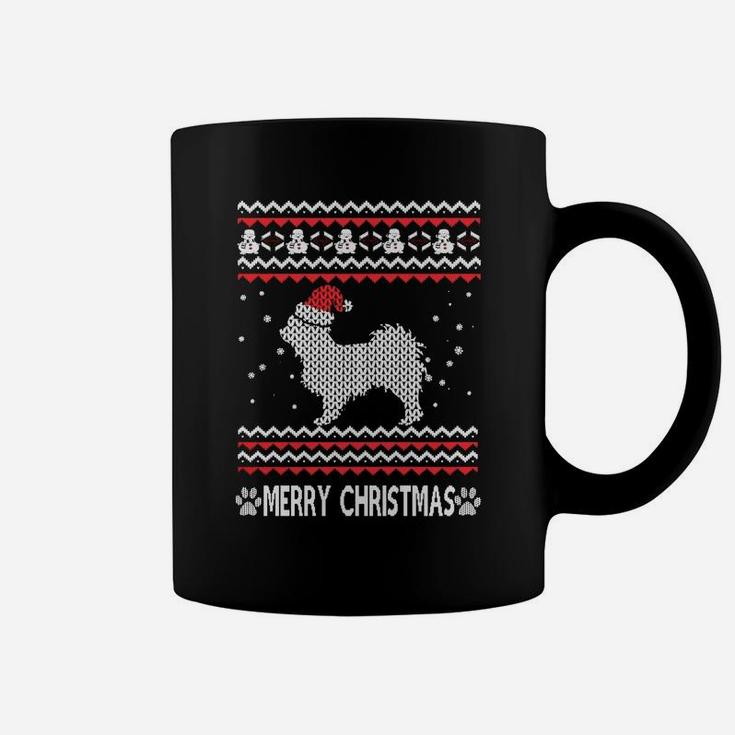 Merry Christmas Dogs-long Coat Chihuahua Coffee Mug