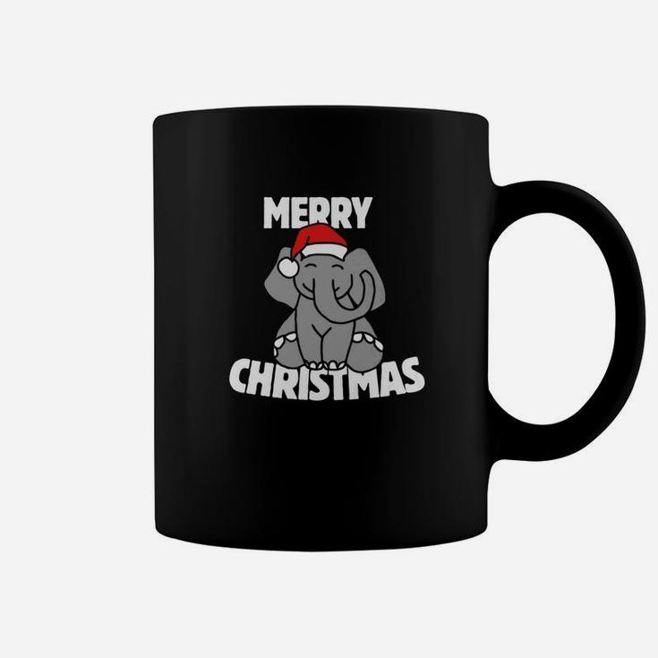 Merry Christmas Elephant Cute Elephants Holiday Tee Coffee Mug