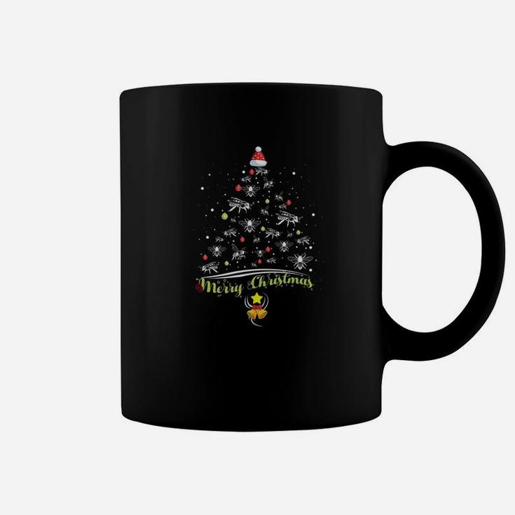Merry Christmas Tee Funny Bee Lover Christmas Tree Xmas Gift Coffee Mug