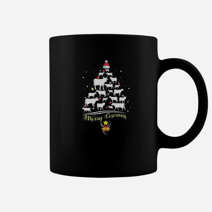 Merry Cowmas Funny Cow Lover Christmas Tree Xmas Gift Coffee Mug