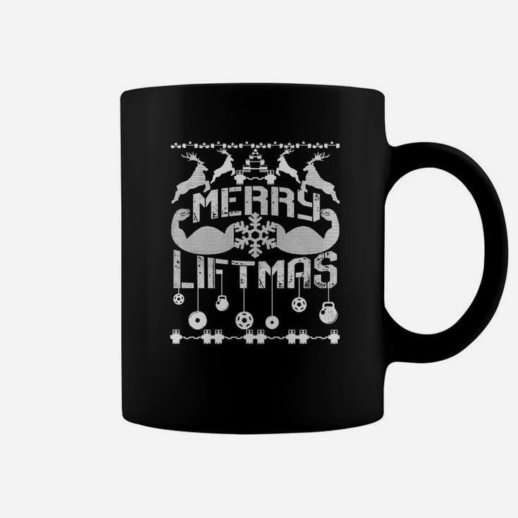 Merry Liftmas Tshirt Ugly Christmas Workout Tee Coffee Mug