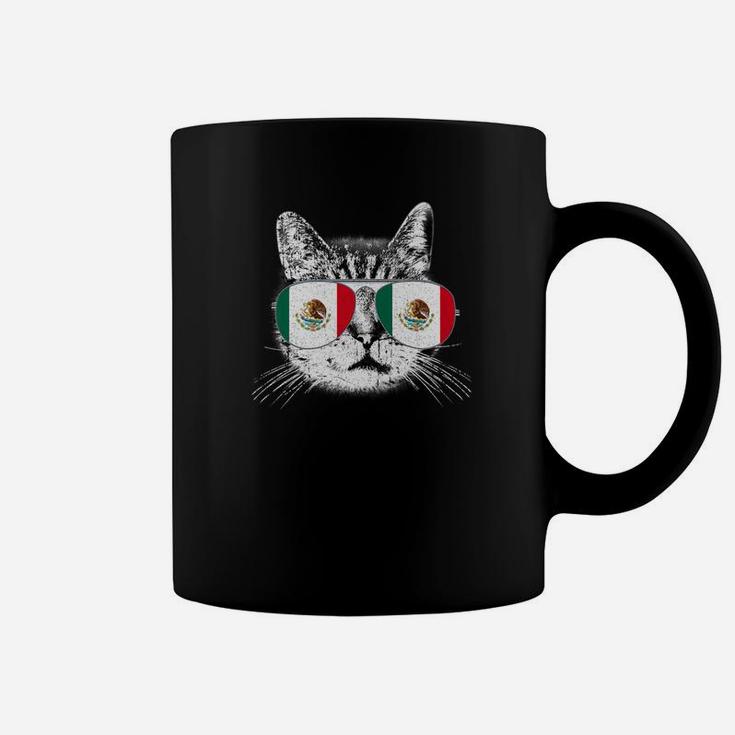 Mexican Flag Cinco De Mayo Mexico Flag Meow Fur Mom Dad Gift Premium Coffee Mug