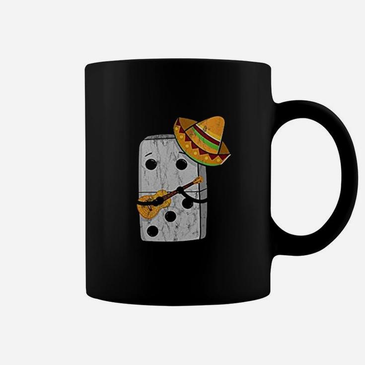 Mexican Train Dominoes Funny With Guitar And Sombrero Coffee Mug
