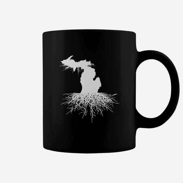 Michigan With Roots Design Michigan Roots Coffee Mug - Seseable