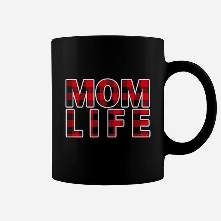 Mom Life Momlife Mama Bear Mom Mode Red Plaid Design For Mom Coffee Mug