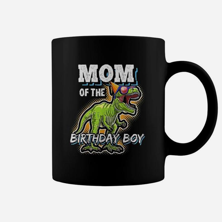 Mom Of The Birthday Boy Matching Family Dinosaur Birthday Coffee Mug