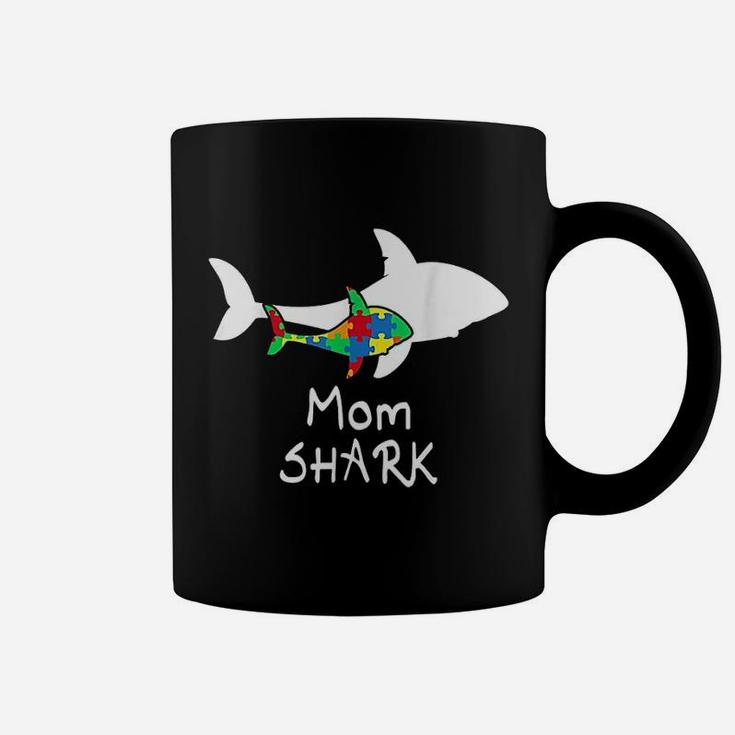 Mom Shark Puzzle Piece Cool Coffee Mug