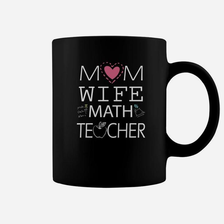 Mom Wife Math Teacher Simple Art Coffee Mug