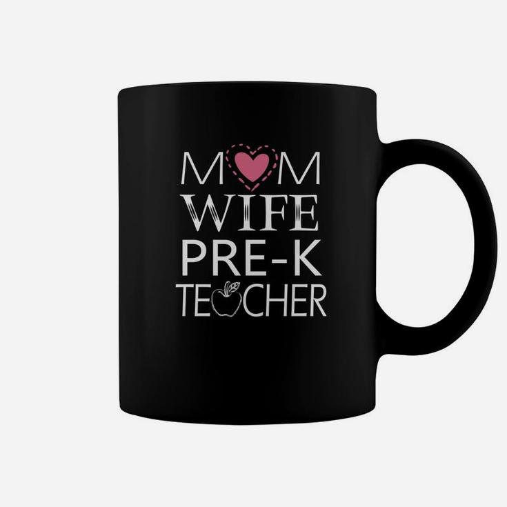 Mom Wife Prek Teacher Simple Art Coffee Mug
