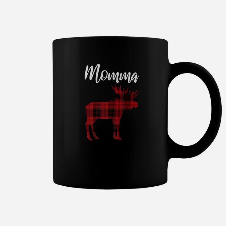 Momma Plaid Moose Matching Family Christmas Pajamas Coffee Mug