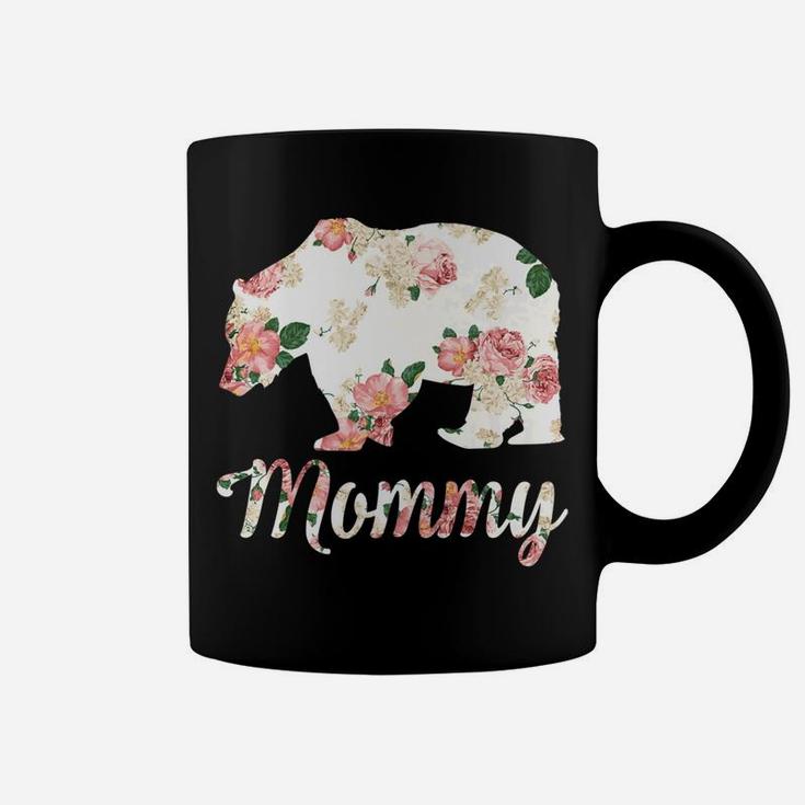 Mommy Bear Floral Family Christmas Matching Gift Coffee Mug