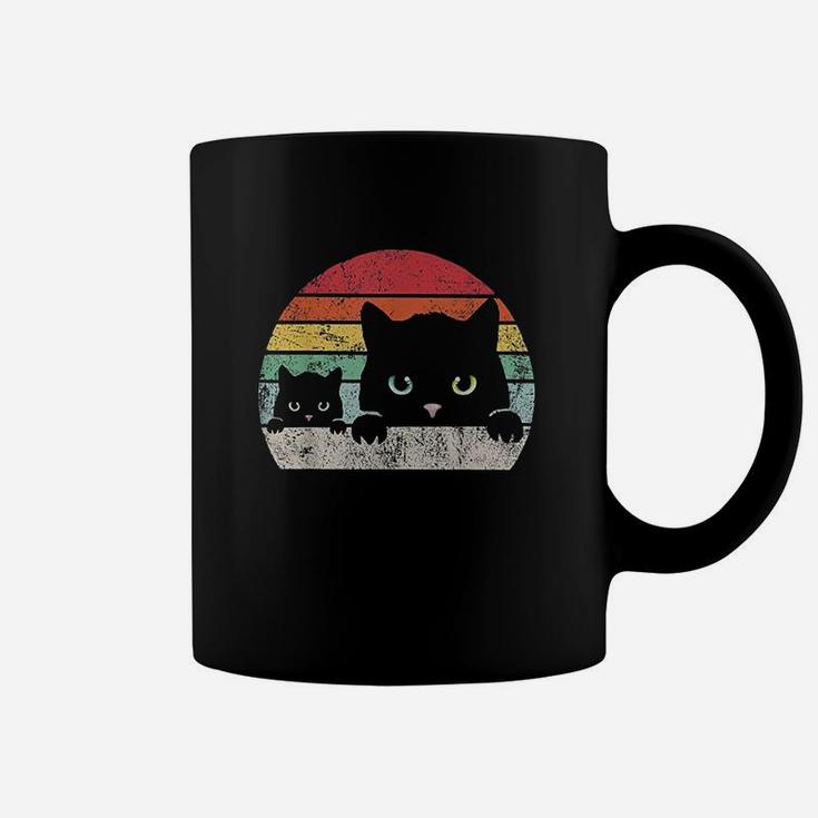 Mommy Cat Vintage Black Cat Cute Animal Gift Coffee Mug