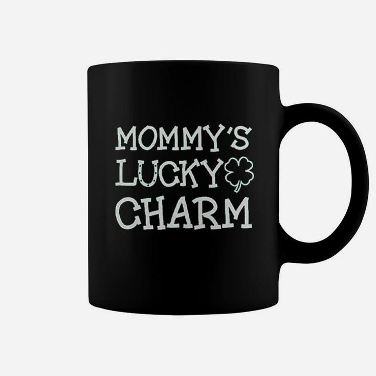 Mommys Lucky Charm Horseshoe Clover Coffee Mug