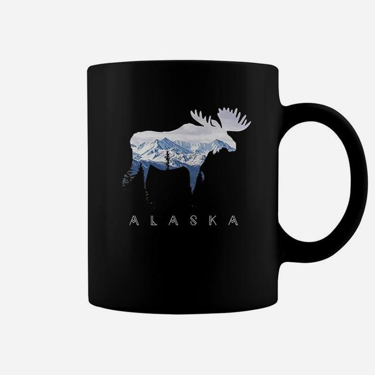 Moose Snowy Mountain Alaskan Tourist Or Resident Coffee Mug
