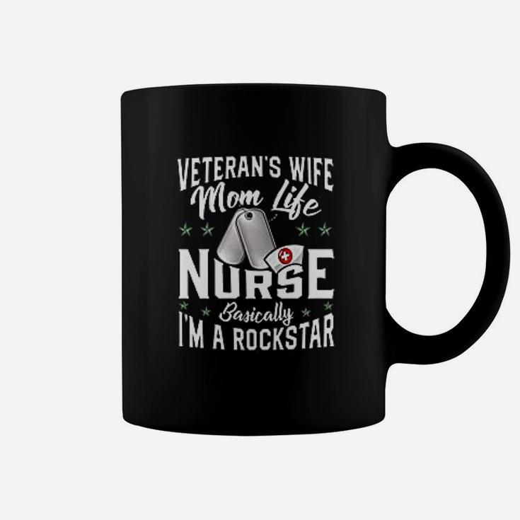 Mothers Day Veteran Wife Mom Nurse I Am A Rockstar Coffee Mug
