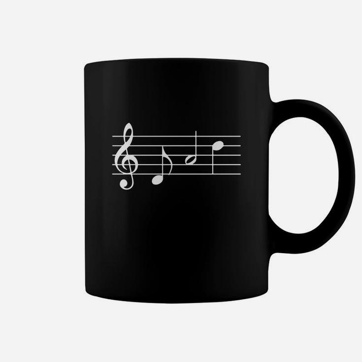 Music Dad T-shirt Text In Treble Clef Musical Notes Tshirt Coffee Mug