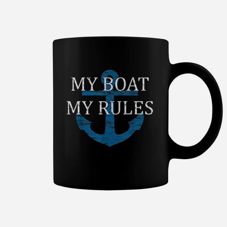 My Boat My Rules Funny Boating Captain Gift Coffee Mug