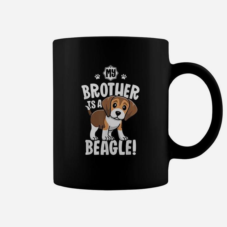 My Brother Is A Beagle For Kids Girls Dog Adoption Coffee Mug