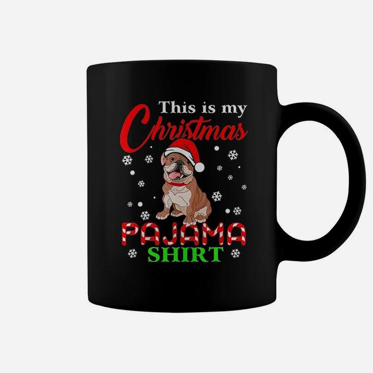 My Christmas Pajama English Bulldog Coffee Mug