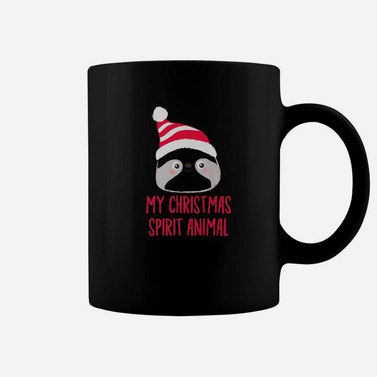 My Christmas Spirit Animal Sloth Hat Holiday Gift Coffee Mug