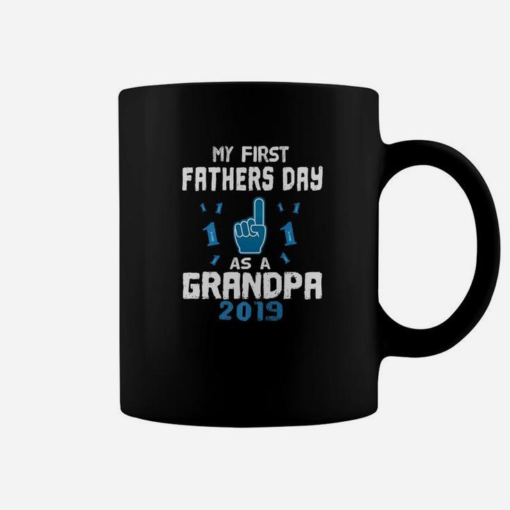My First Fathers Day As A Grandpa 2019 Gift Premium Coffee Mug