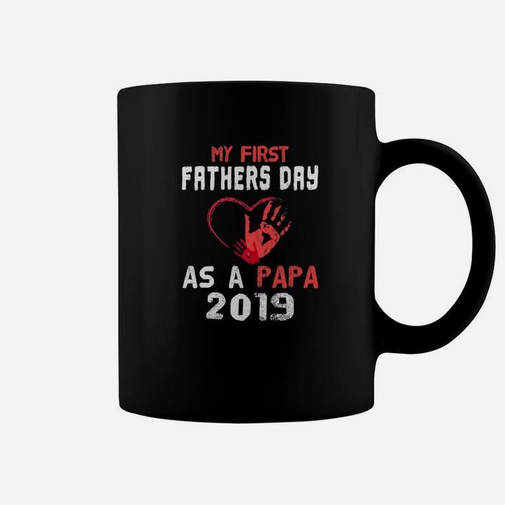 My First Fathers Day As A Papa Funny Grandpa 2019 Gifts Premium Coffee Mug